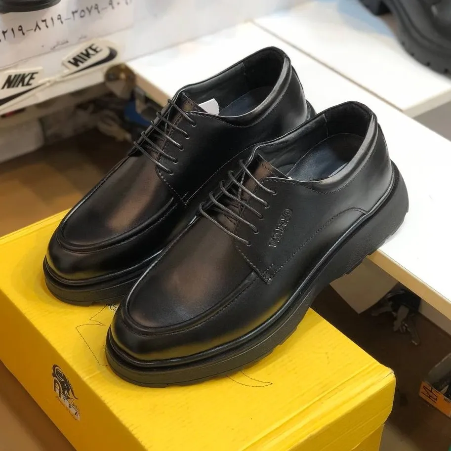 کفش چرم مردانه لوفر مشکی رخشیک زیره ایویا طبی 6 ماه ضمانت