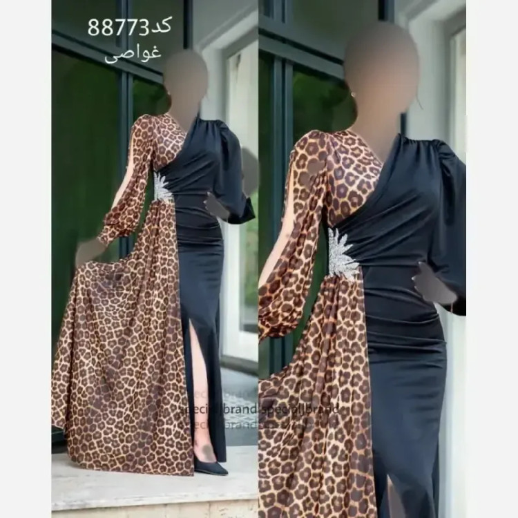 ماکسی مجلسی پریاس جنس غواصی و کرپ کش سایز بندی