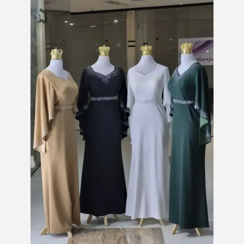 پیراهن زنانه فرشته کرپ جنس کرپ دالقیچ قد 150