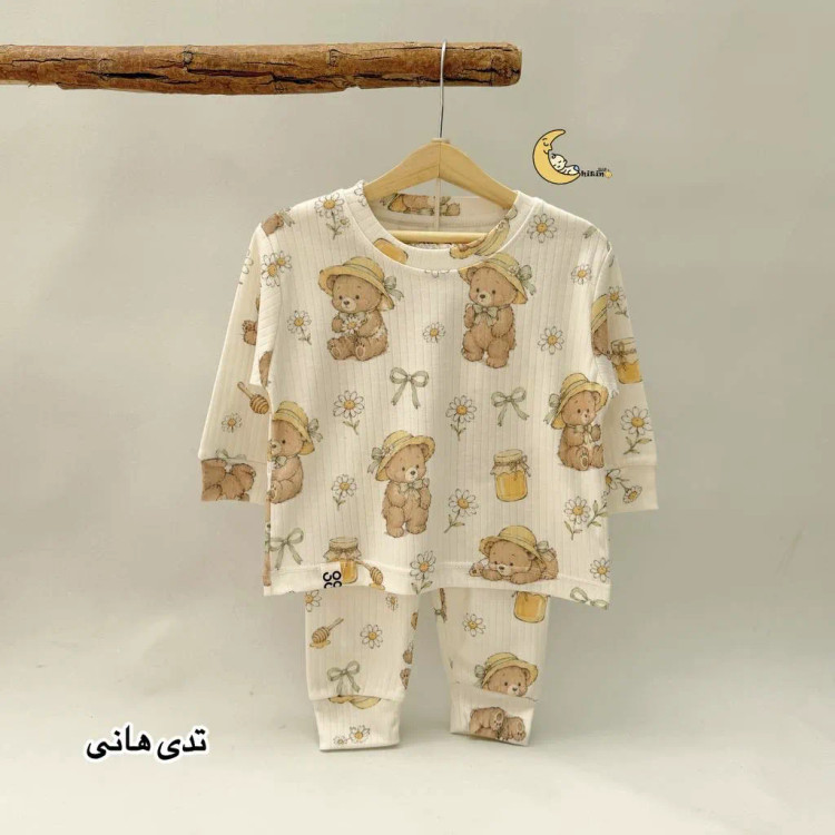 بلوز و شلوار بچگانه کبریتی راحتی کوکو کیدز نخ پنبه آستین بلند