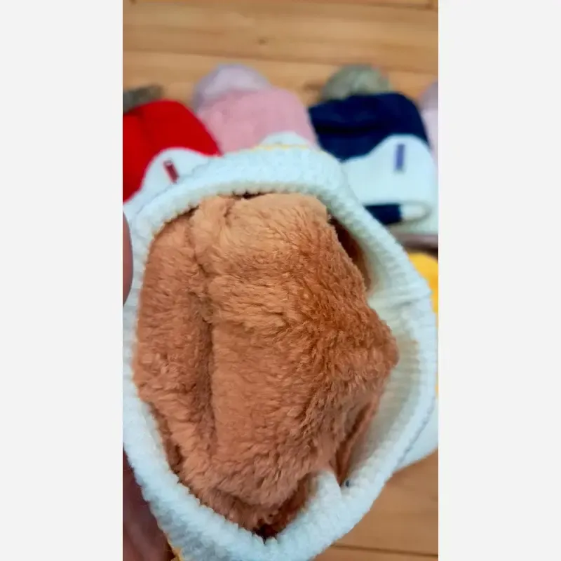 ست کلاه و شال رینگی بافت و داخل خز بچگانه مناسب 1 تا 4 سال