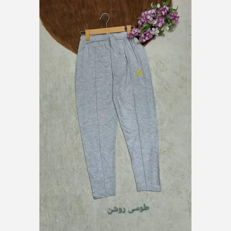 شلوار ورزشی و خانگی زنانه جنس گلکسی پنبه ملانژ فری سایز