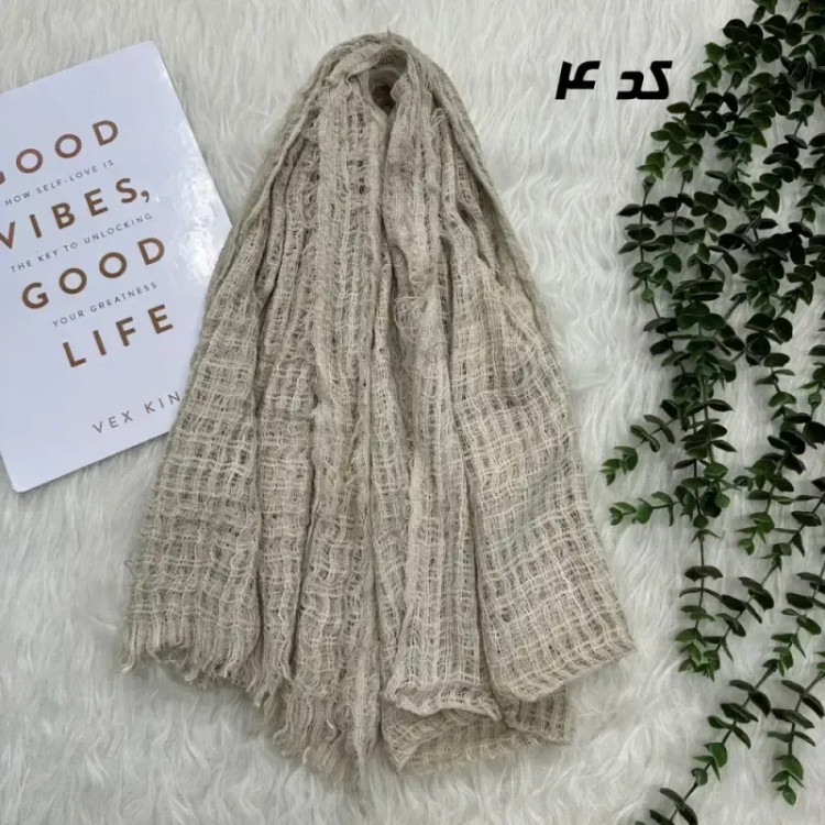 شال نخی کنفی وارداتی روزمره قواره 190 در 65 سانتی متر