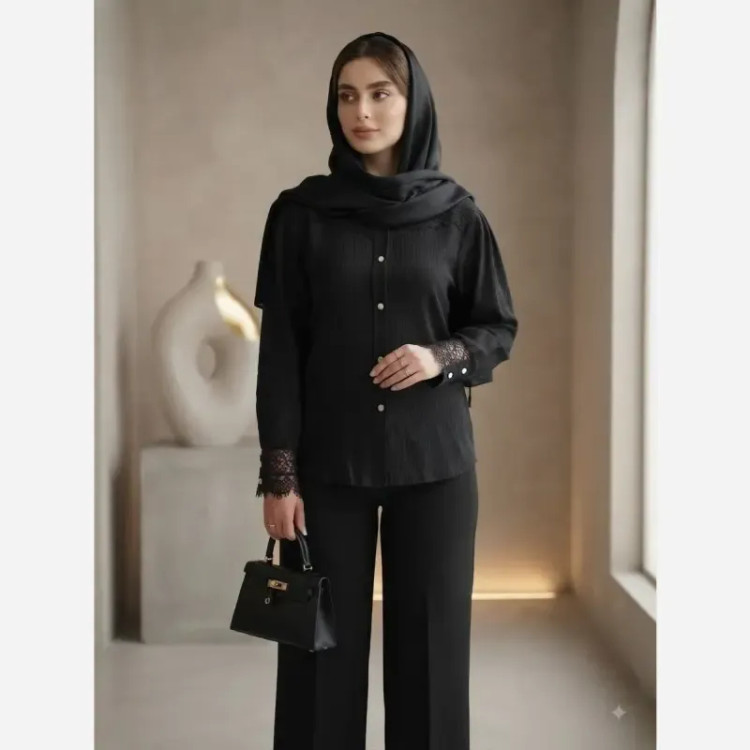 شومیز زنانه مجلسی مدل سوگین جنس توکی کراش سایز بزرگ تا 56