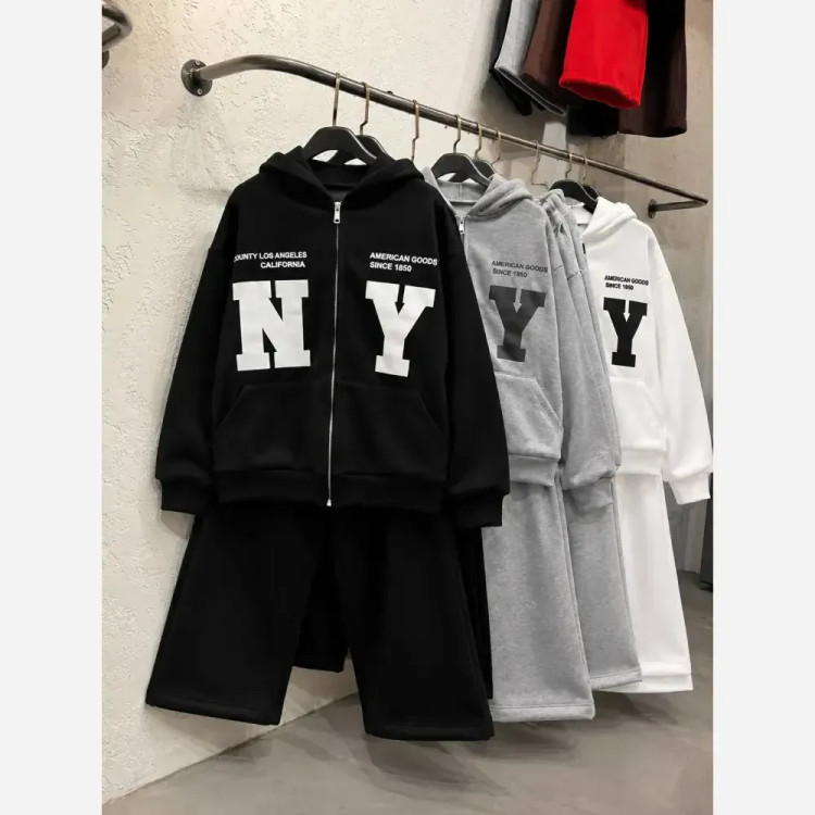 سویشرت شلوار NY دورس داخل کرکی فری سایز ترند