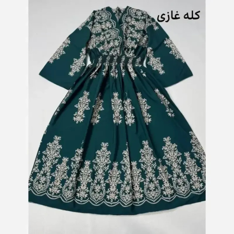 پیراهن ساحلی ترمه فلور بوگاتی فری سایز پرچین تمام کلوش